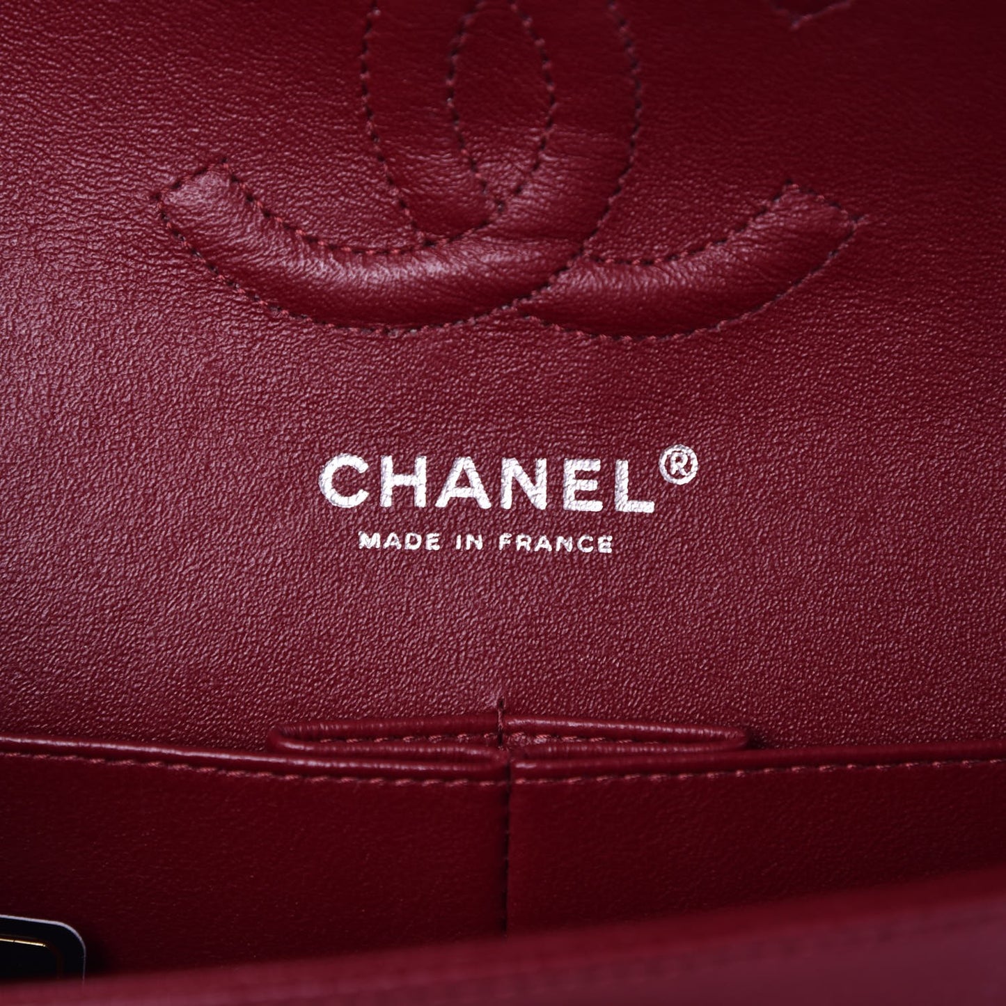 Caviar Quilted Medium Double Flap Red