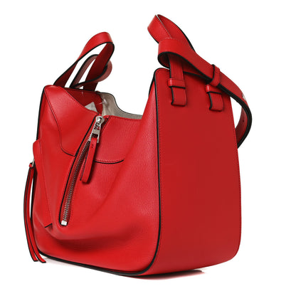 Loewe Grained Calfskin Small Hammock Shoulder Bag Scarlet Red 3 of 11