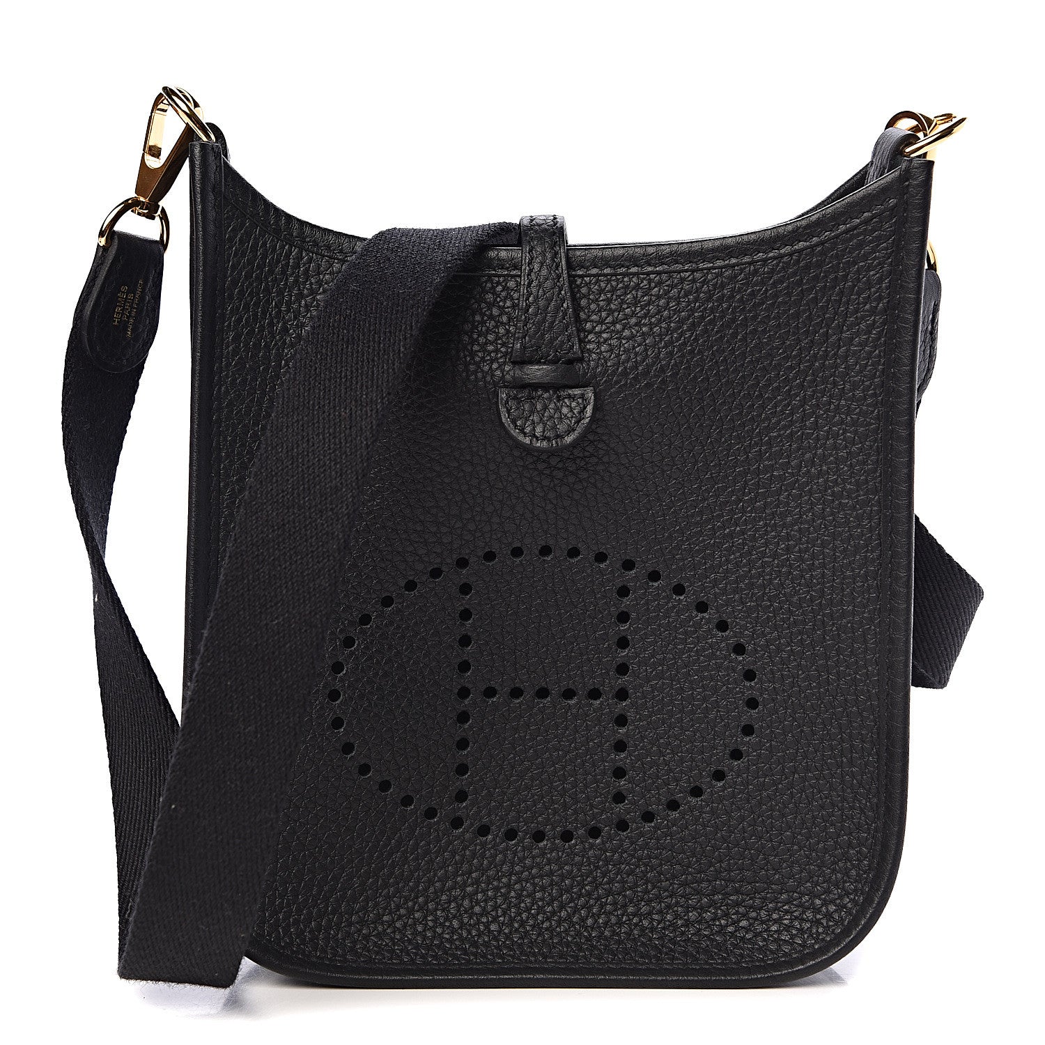 Hermes Taurillon Clemence Evelyne TPM Black 1 of 11