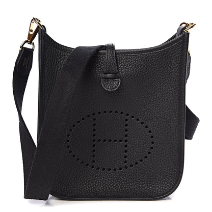 Hermes Taurillon Clemence Evelyne TPM Black 1 of 11