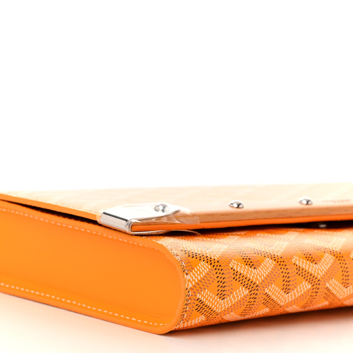 Goyard Goyardine Monte Carlo Bois Clutch With Strap Yellow 8 of 10
