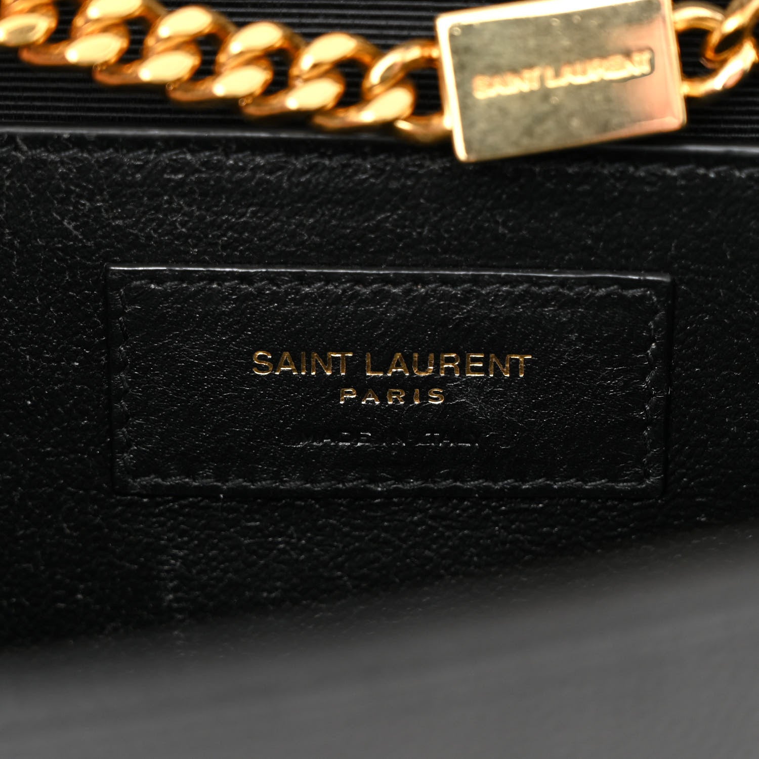 Saint Laurent Grain De Poudre Medium Classic Monogram Kate Satchel Black 6 of 10