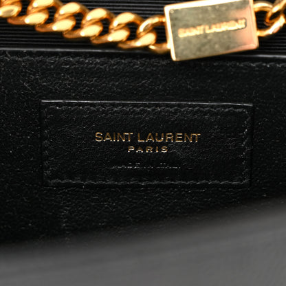 Saint Laurent Grain De Poudre Medium Classic Monogram Kate Satchel Black 6 of 10