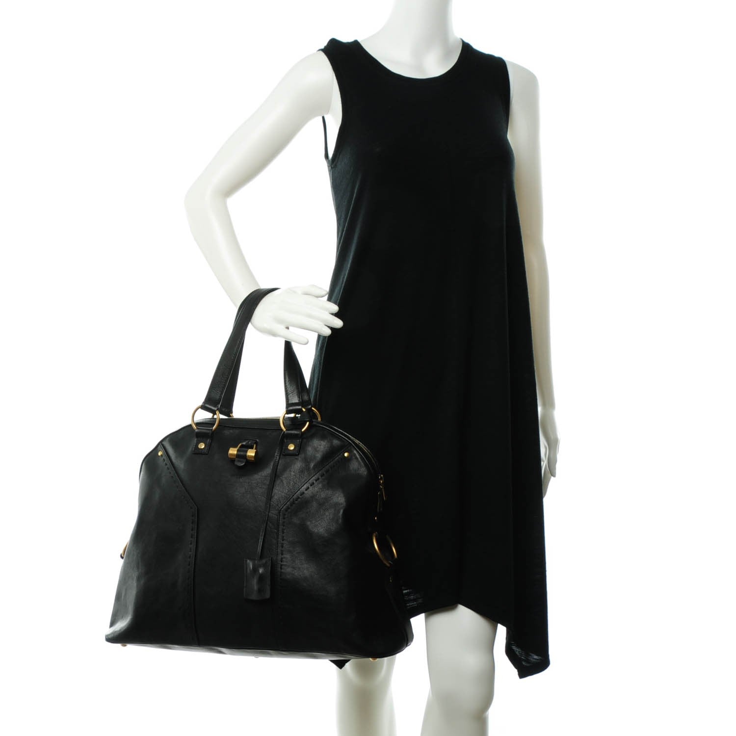 Saint Laurent Calfskin Oversized Muse Black 2 of 7