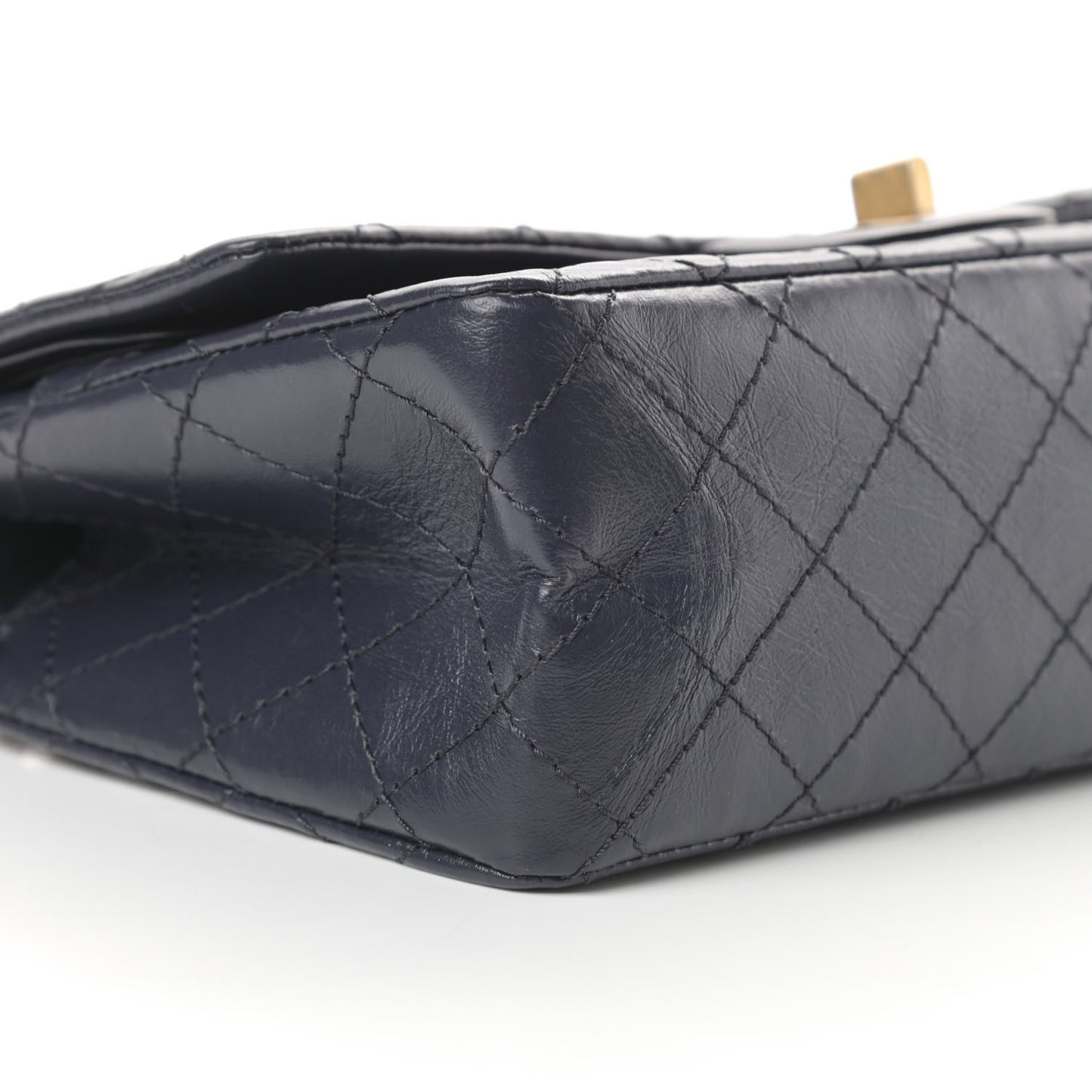 Aged Calfskin Quilted 2.55 Reissue 225 Flap Navy