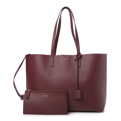 Saint Laurent Calfskin Large Shopping Tote Deep Carmin 1 of 10