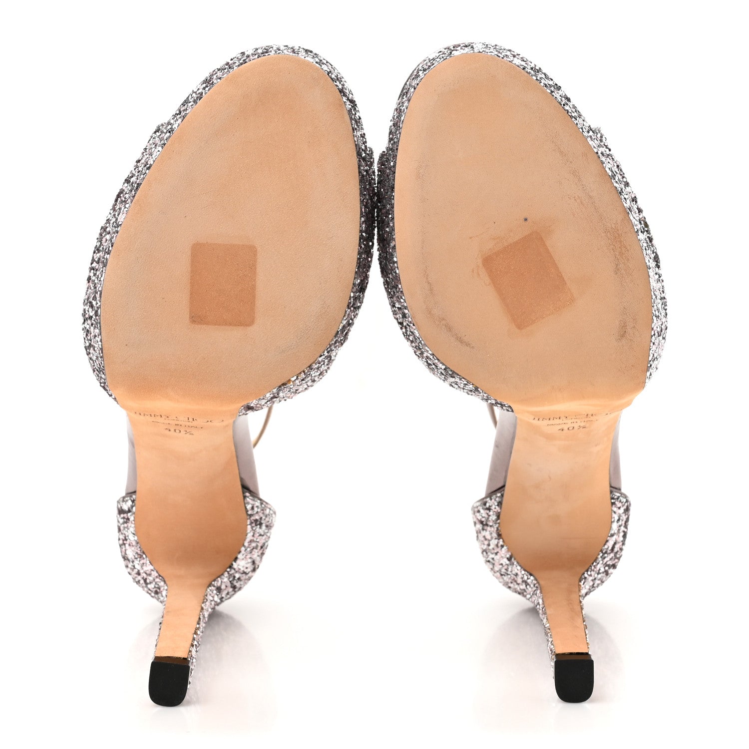 Jimmy Choo Coarse Glitter Fabric Pattie 130 Pumps 40.5 Light Lilac 5 of 13