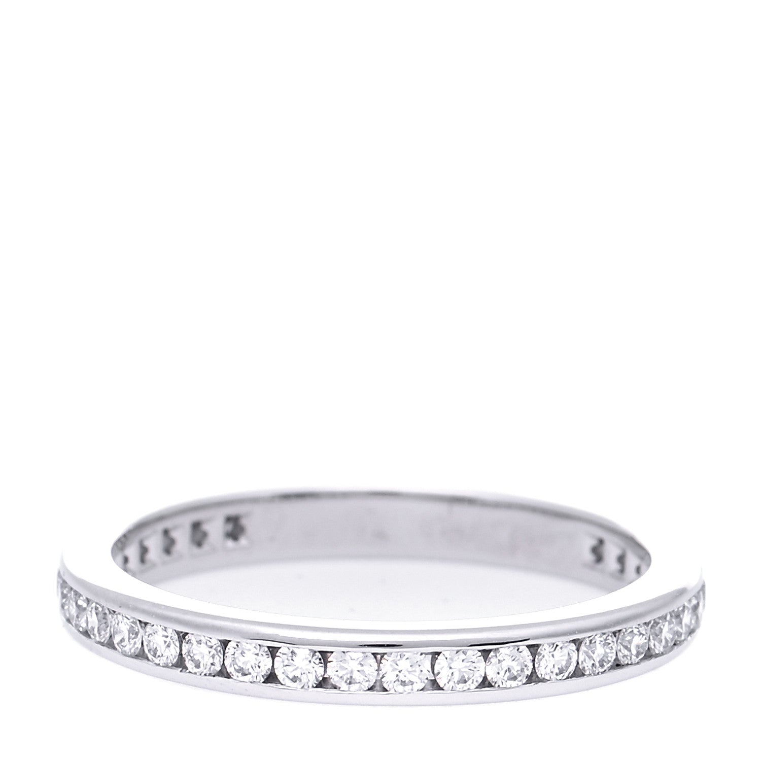 Tiffany Platinum Diamond 2mm Full Circle Wedding Band Ring 49 4.75 3 of 5