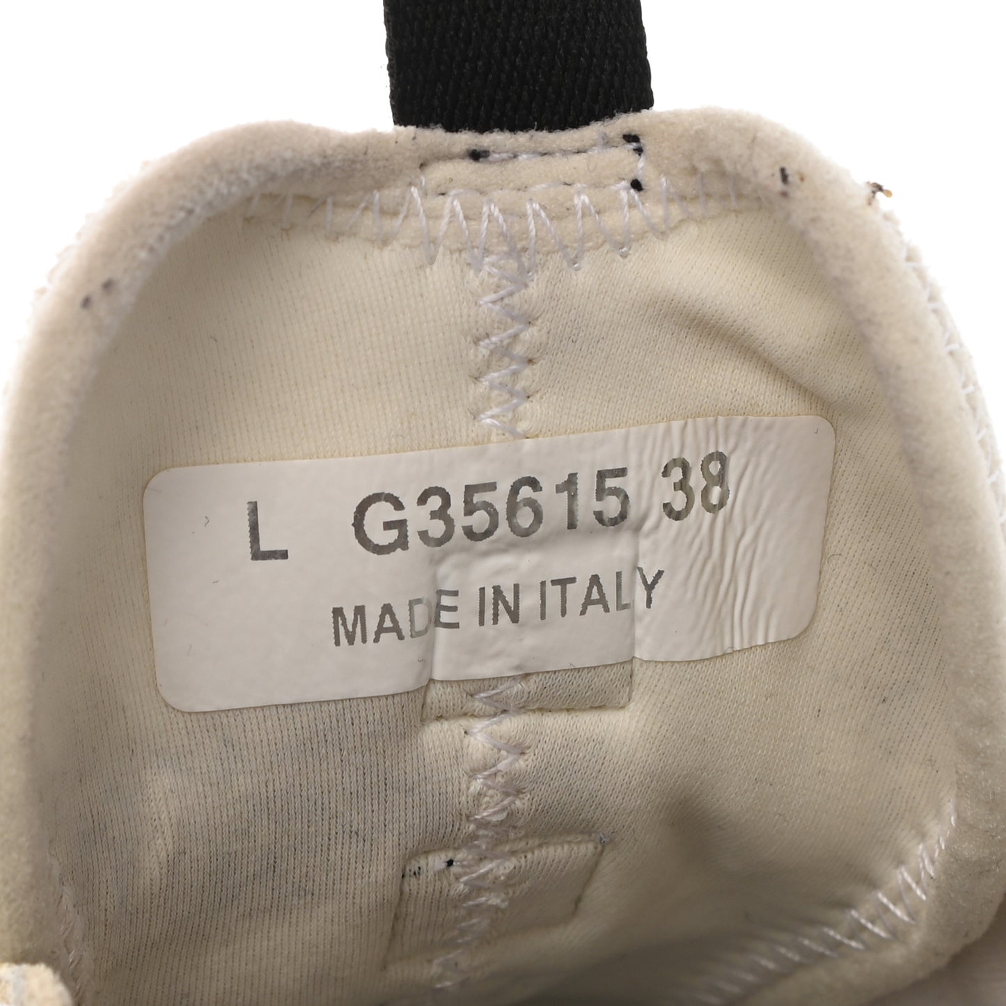Fabric Calfskin Suede CC Sneakers 38 Ivory Black