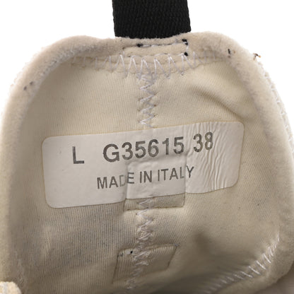 Chanel Fabric Calfskin Suede CC Sneakers 38 Ivory Black 8 of 9
