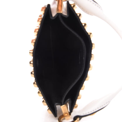 Prada City Calfskin Lucer Studded Small Margit Bag Bianco Roccia 5 of 10