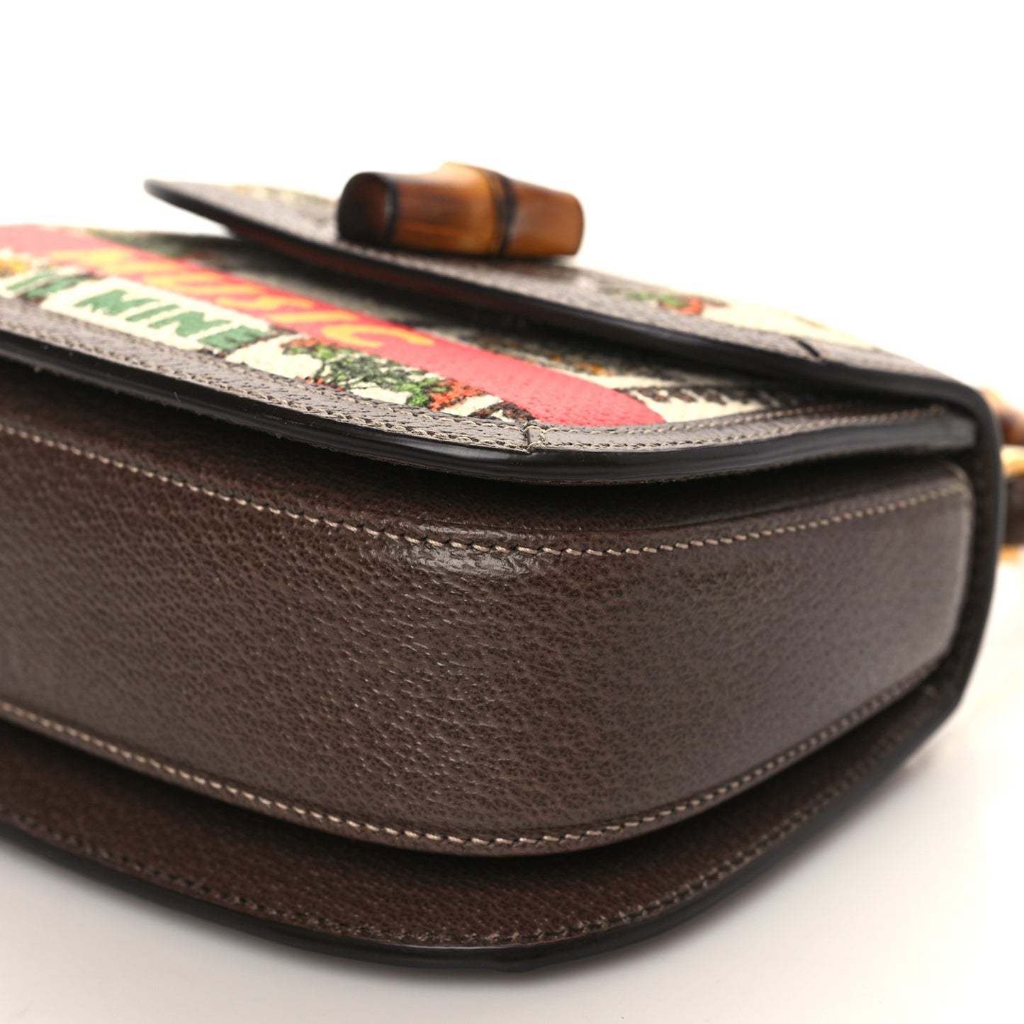Canvas Calfskin 100 Centennial Music Mini Bamboo 1947 Top Handle Bag Multicolor