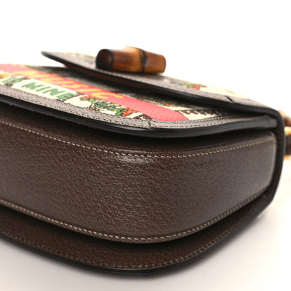 Gucci Canvas Calfskin 100 Centennial Music Mini Bamboo 1947 Top Handle Bag Multicolor 7 of 7