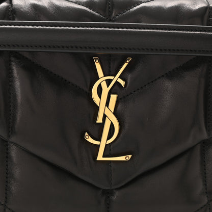 Saint Laurent Lambskin Quilted Small Loulou Puffer Monogram Chain Satchel Black 9 of 11
