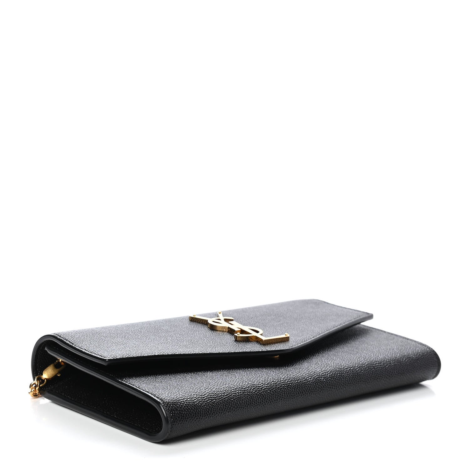 Saint Laurent Grain De Poudre Uptown Chain Wallet Black 4 of 8