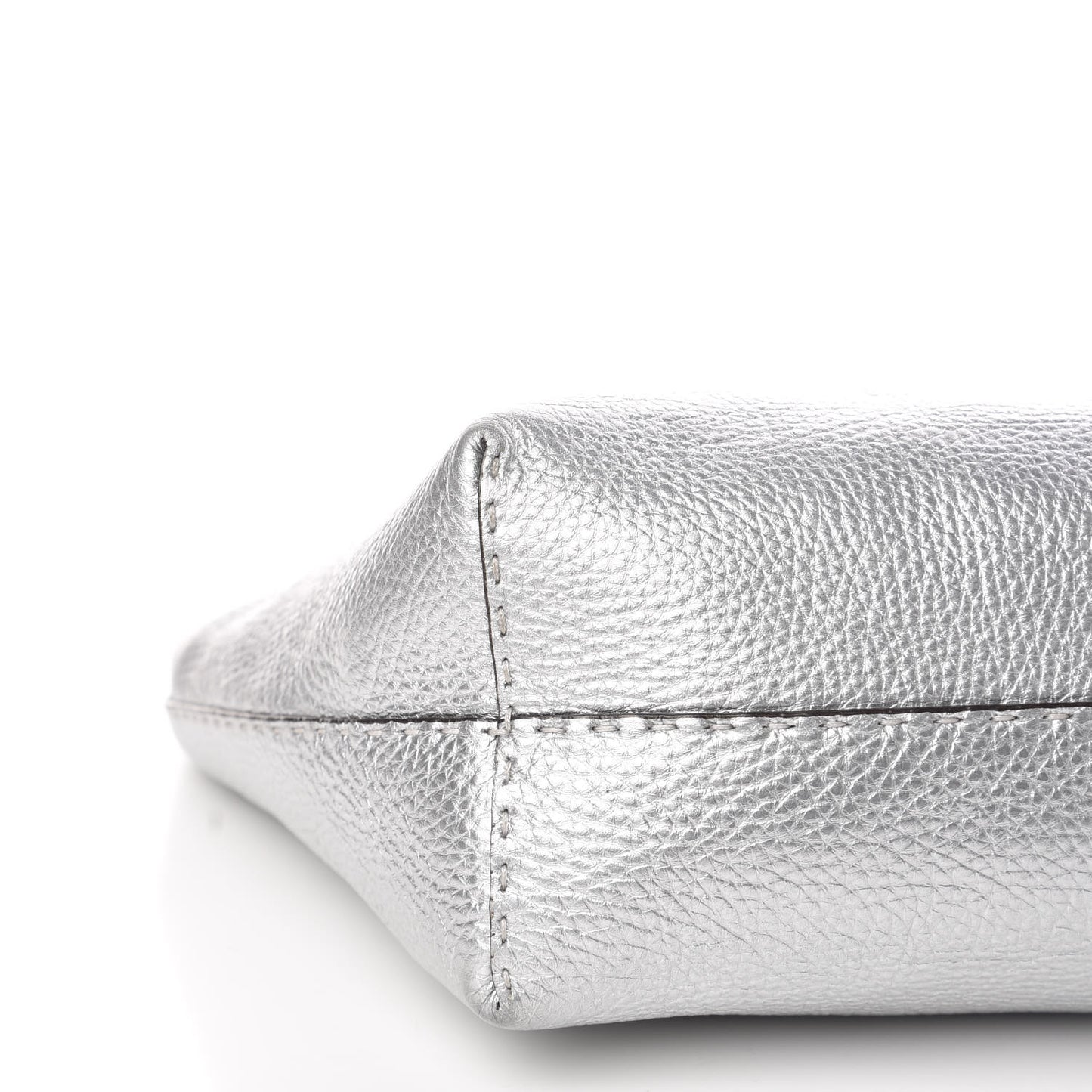 Cuoio Romano Lux Selleria Carla Shopping Tote Argento