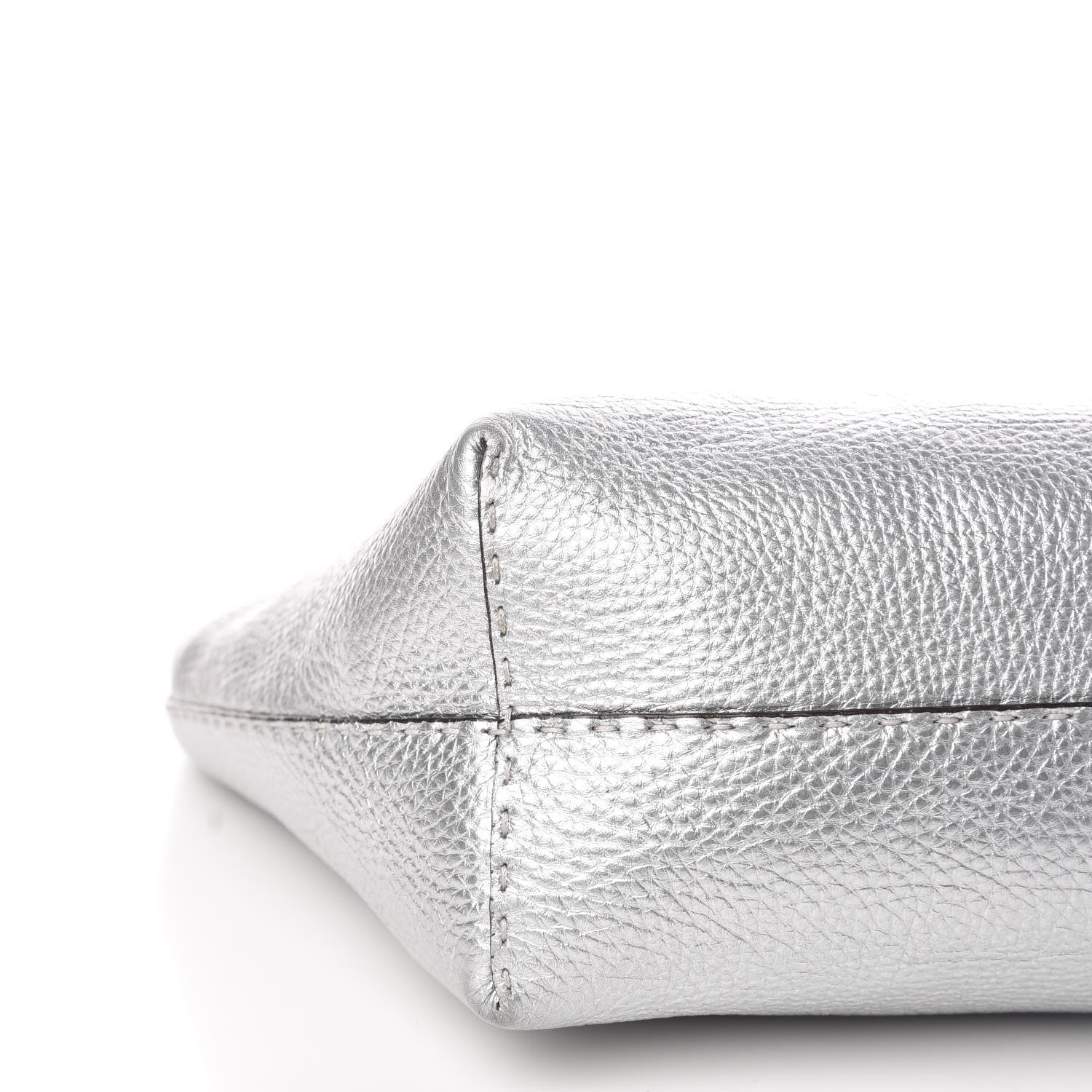 Fendi Cuoio Romano Lux Selleria Carla Shopping Tote Argento 8 of 15