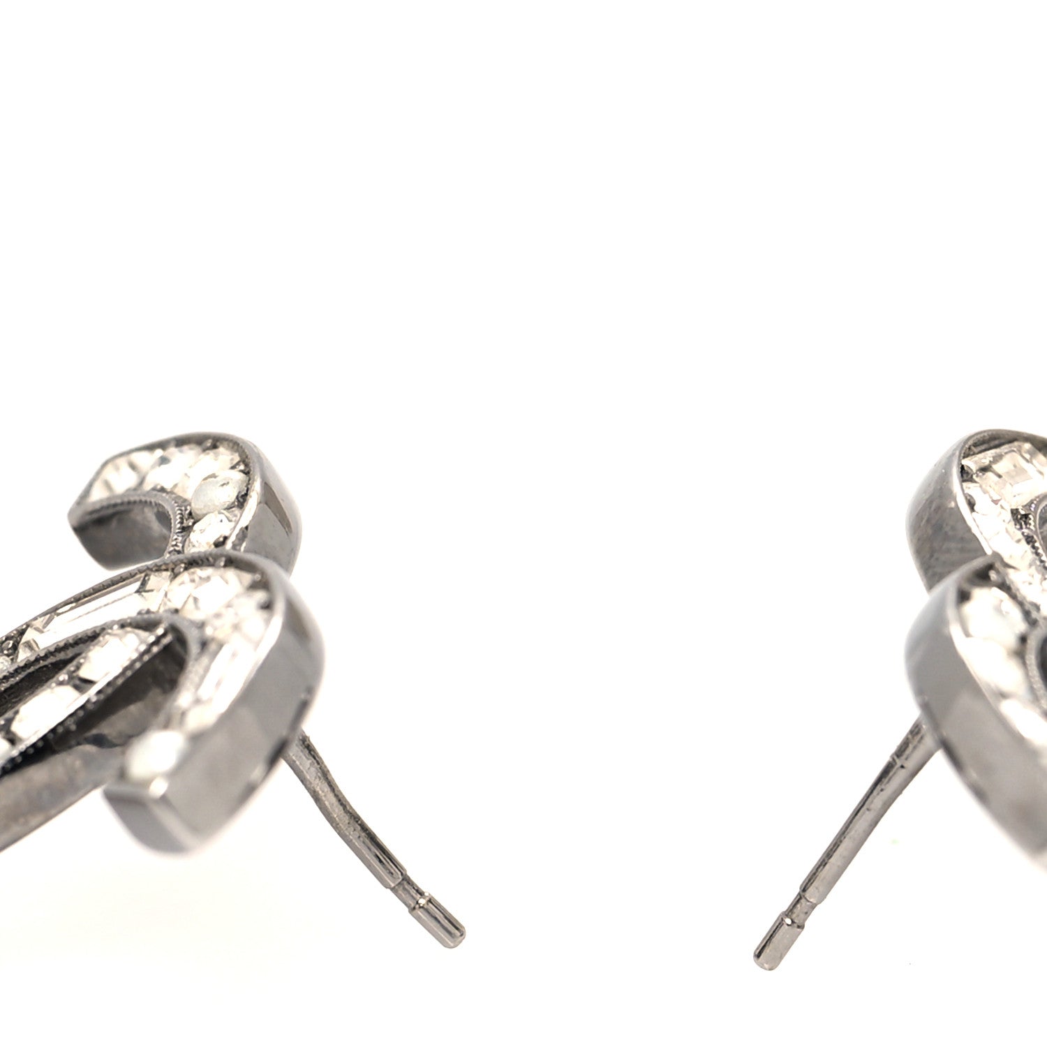Chanel Baguette Crystal Pearl CC Bright Young Things Earrings Ruthenium 3 of 4