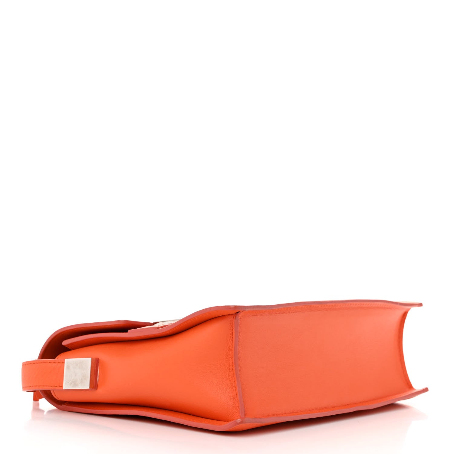 Delvaux Calfskin Galuchat Madame Shoulder Bag Orange 4 of 13