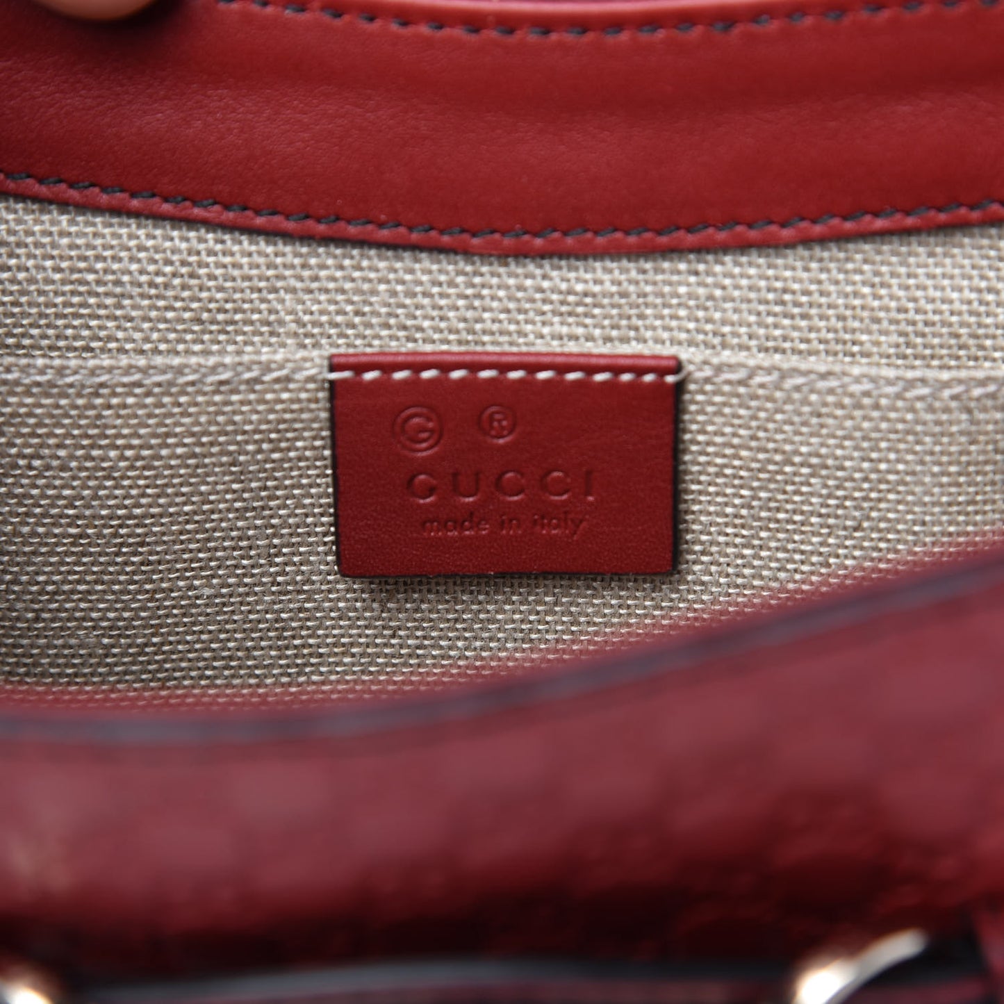 Soft Microguccissima Mini Emily Chain Shoulder Bag Rosso