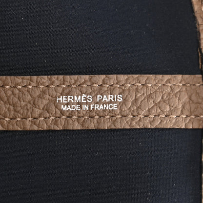 Hermes Toile Militaire Vache Country Garden Party 36 MM Black Etoupe 6 of 9