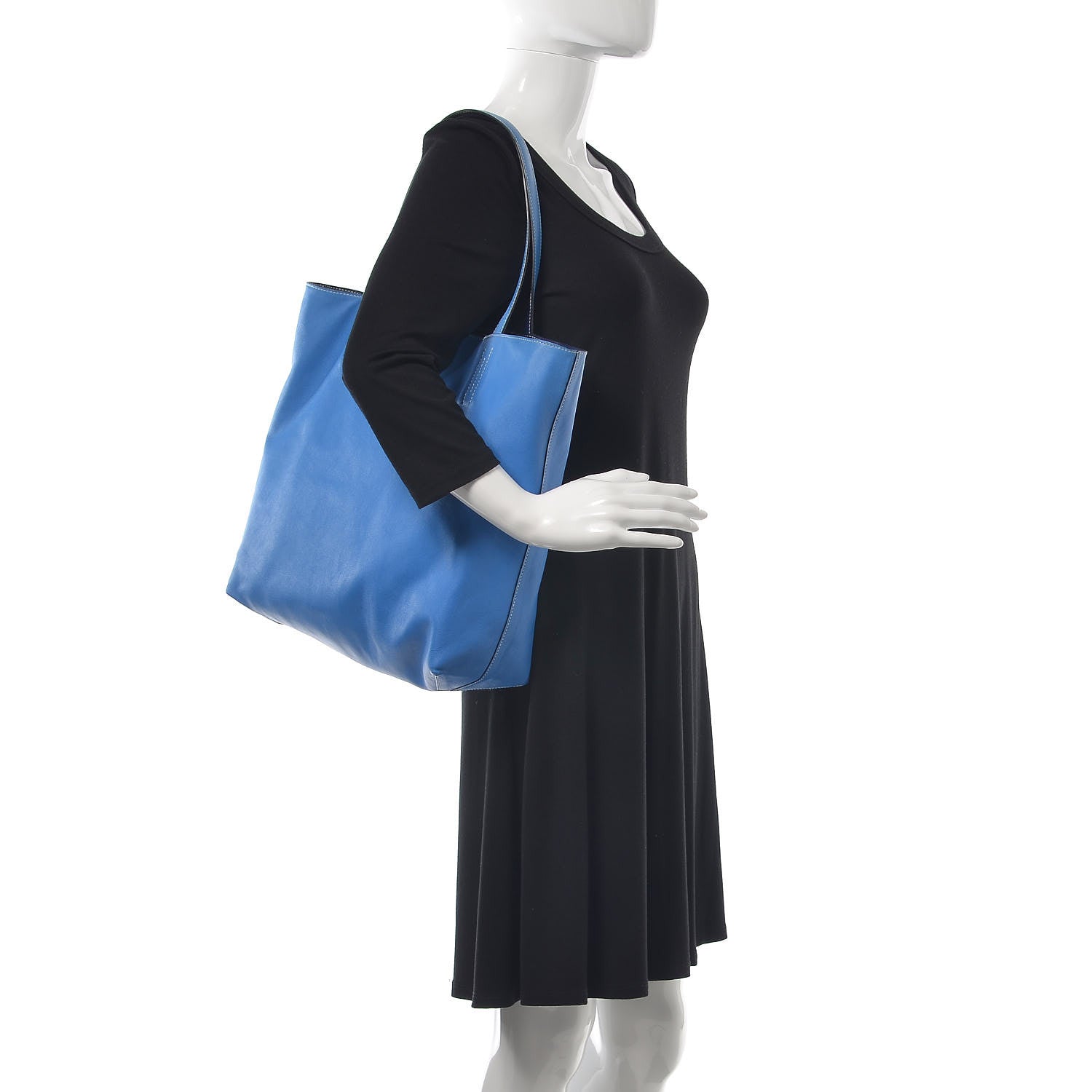 Hermes Veau Sikkim Double Sens 45 Tote Bleu Sapphire Paradis 3 of 13