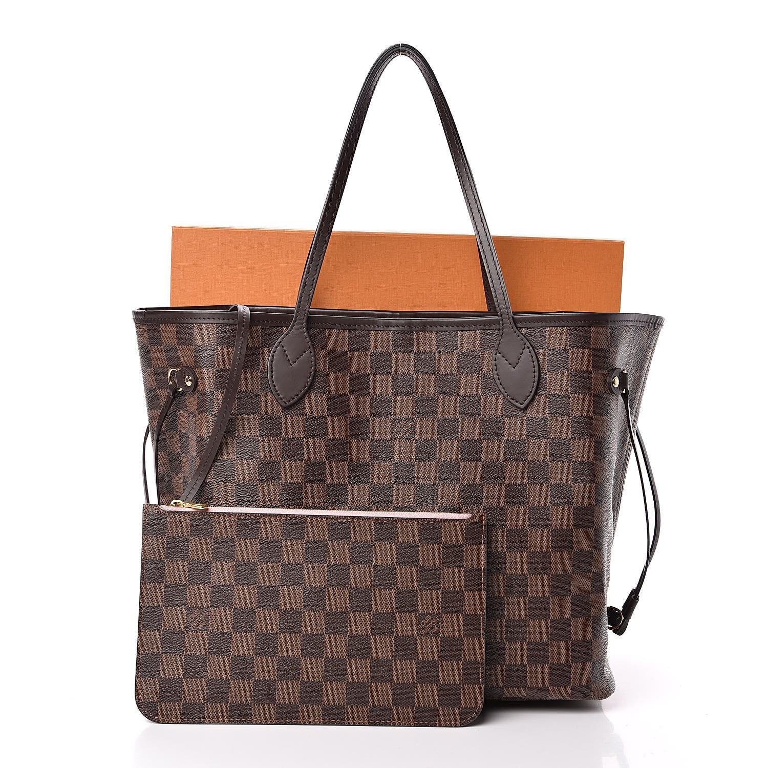 Louis Vuitton Damier Ebene Neo Neverfull MM Rose Ballerine 13 of 13