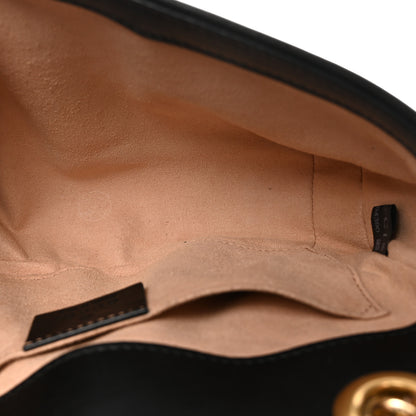 Gucci Calfskin Matelasse Mini GG Marmont Shoulder Bag Black 4 of 9