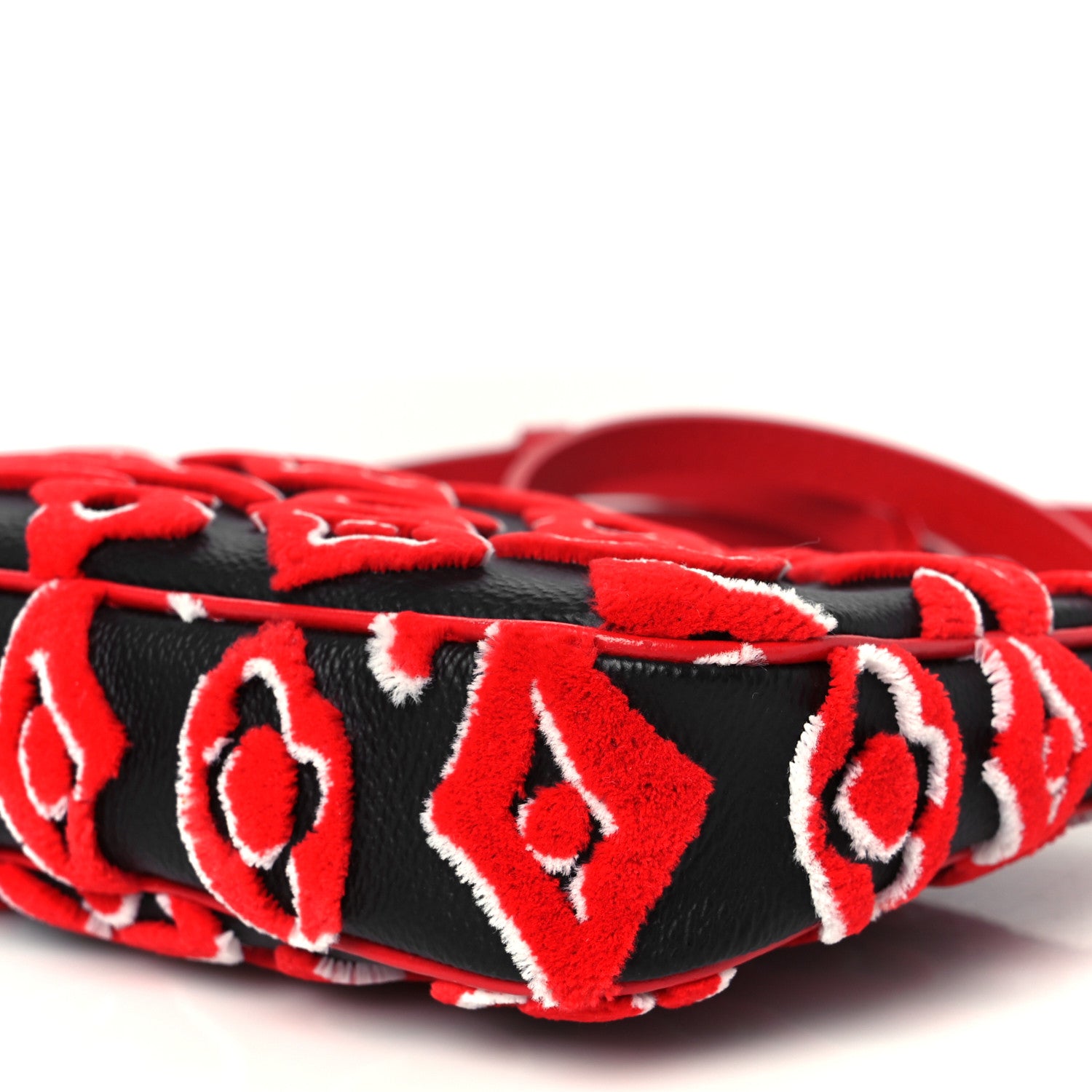 Louis Vuitton X UF Tufted Monogram Pochette Accessories Black Red 10 of 10