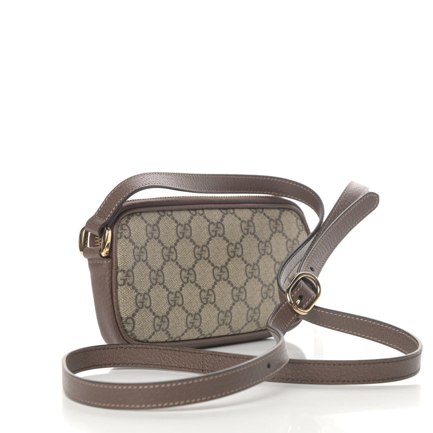 Gucci GG Supreme Monogram Web Mini Ophidia GG Bag Brown 4 of 11