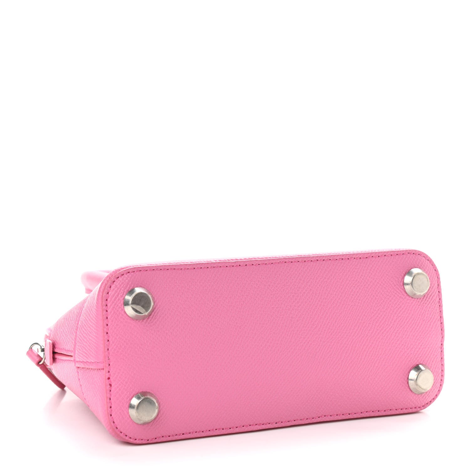 Balenciaga Signature Grained Calfskin Logo XXS Ville Top Handle Bag Rose Bubblegum Black 4 of 11