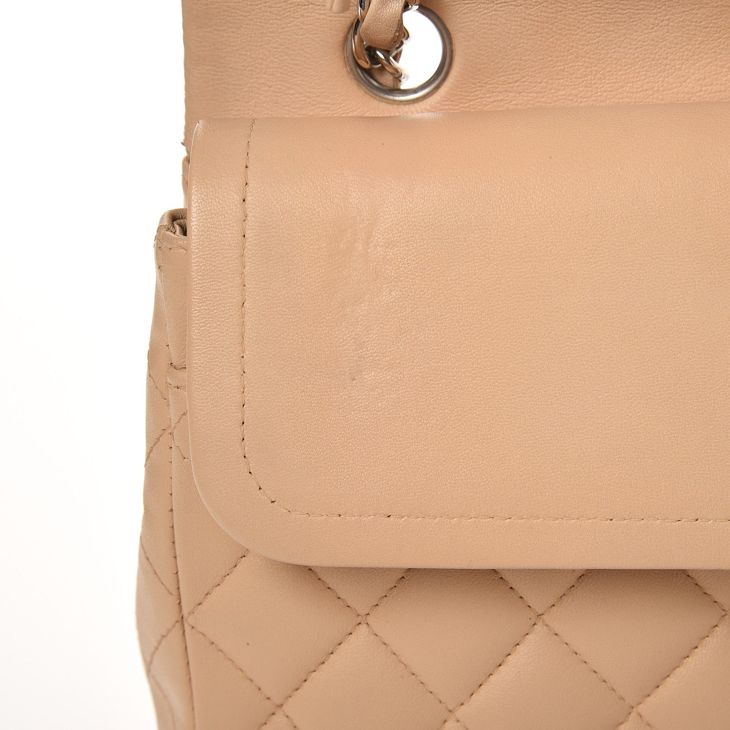 Chanel Lambskin Quilted Medium Double Flap Beige Clair 10 of 10