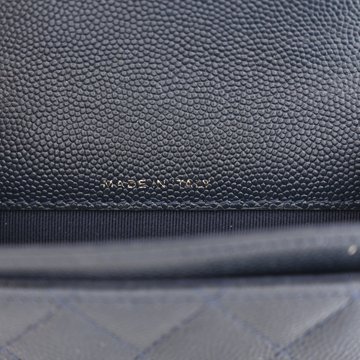 Chanel Caviar Quilted Flap Card Holder Wallet Navy Blue 7 of 9