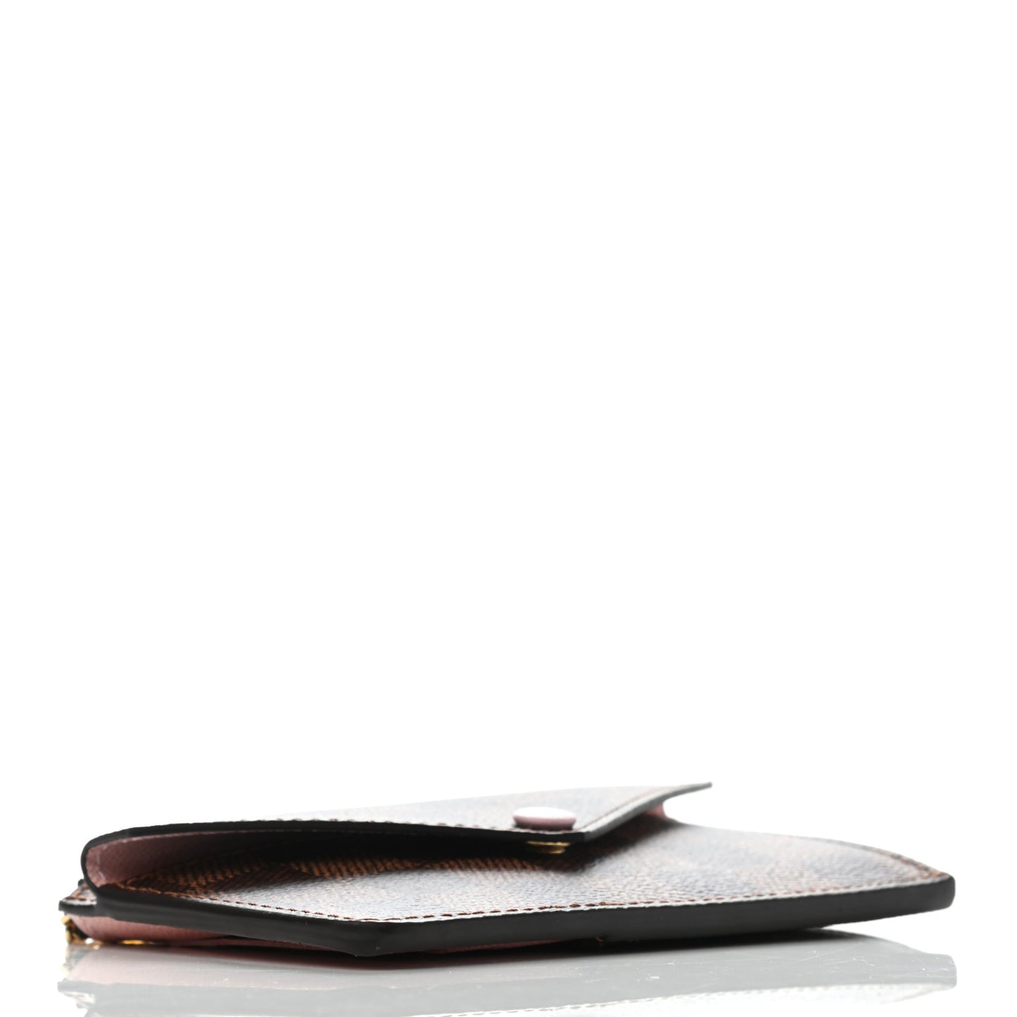 Damier Ebene Recto Verso Card Holder Rose Ballerine