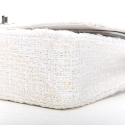 Chanel Tweed Medium Double Flap White 14 of 15