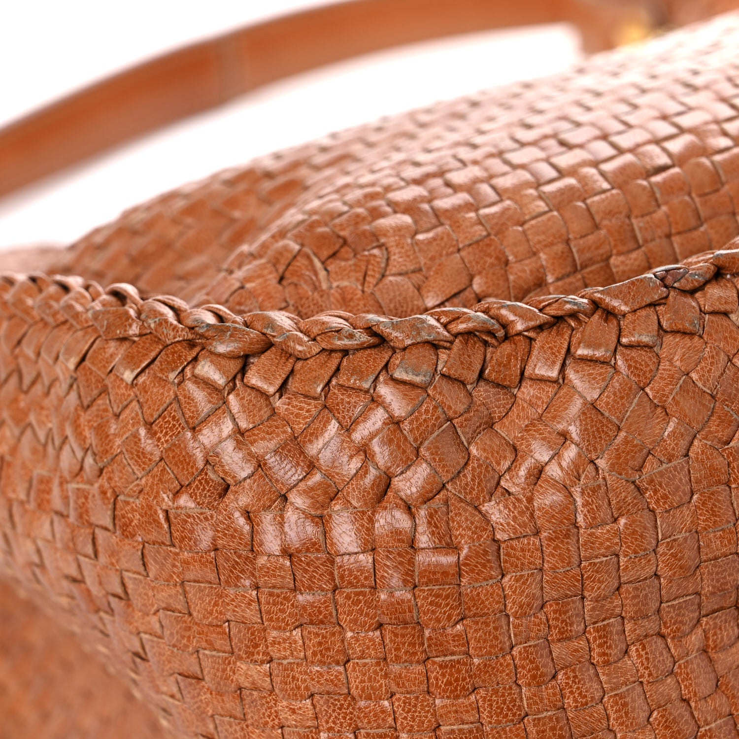 Prada Goatskin Woven Hobo Nudo 14 of 21