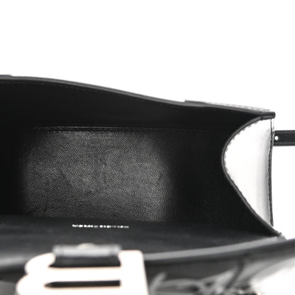 Balenciaga Box Calfskin Graffiti Logo Hourglass Top Handle Bag XS Black Silver 5 of 10