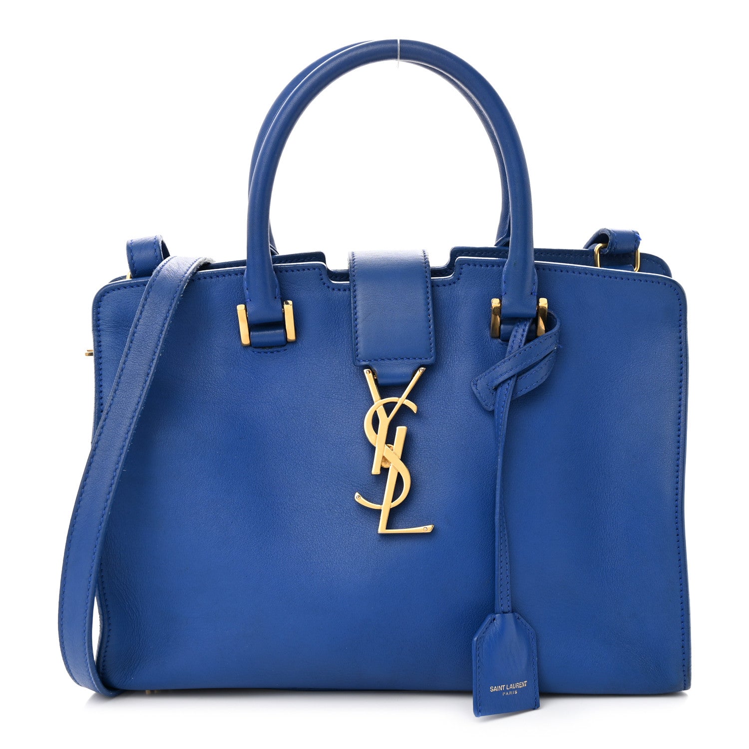 Saint Laurent Calfskin Monogram Baby Cabas Blue Majorelle 1 of 14
