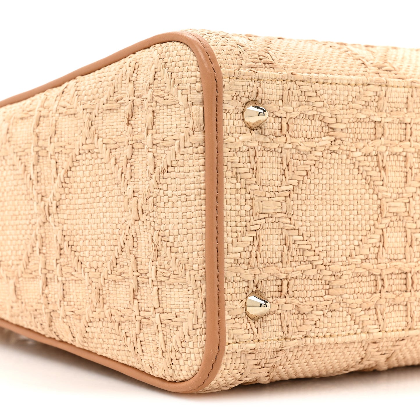 Raffia Medium Lady Dior Bag Beige