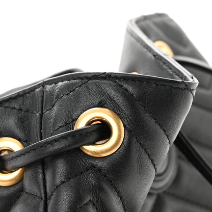 Gucci Calfskin Matelasse GG Marmont Flap Backpack Black 13 of 18