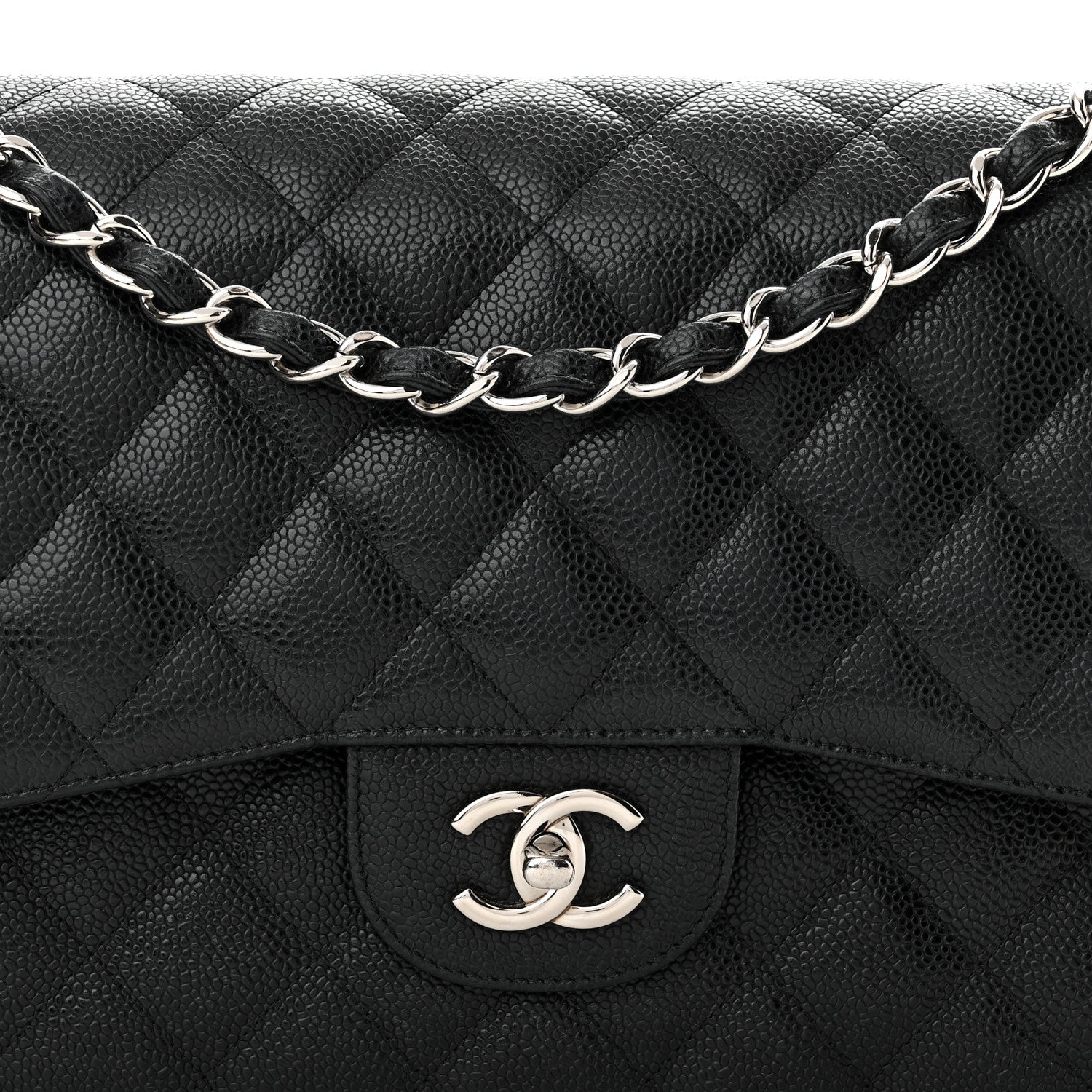 Chanel Caviar Quilted Jumbo Double Flap Black 8 of 10