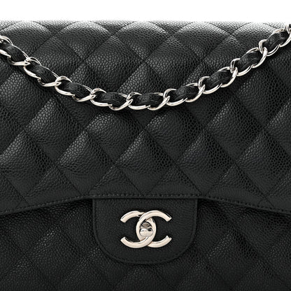 Chanel Caviar Quilted Jumbo Double Flap Black 8 of 10