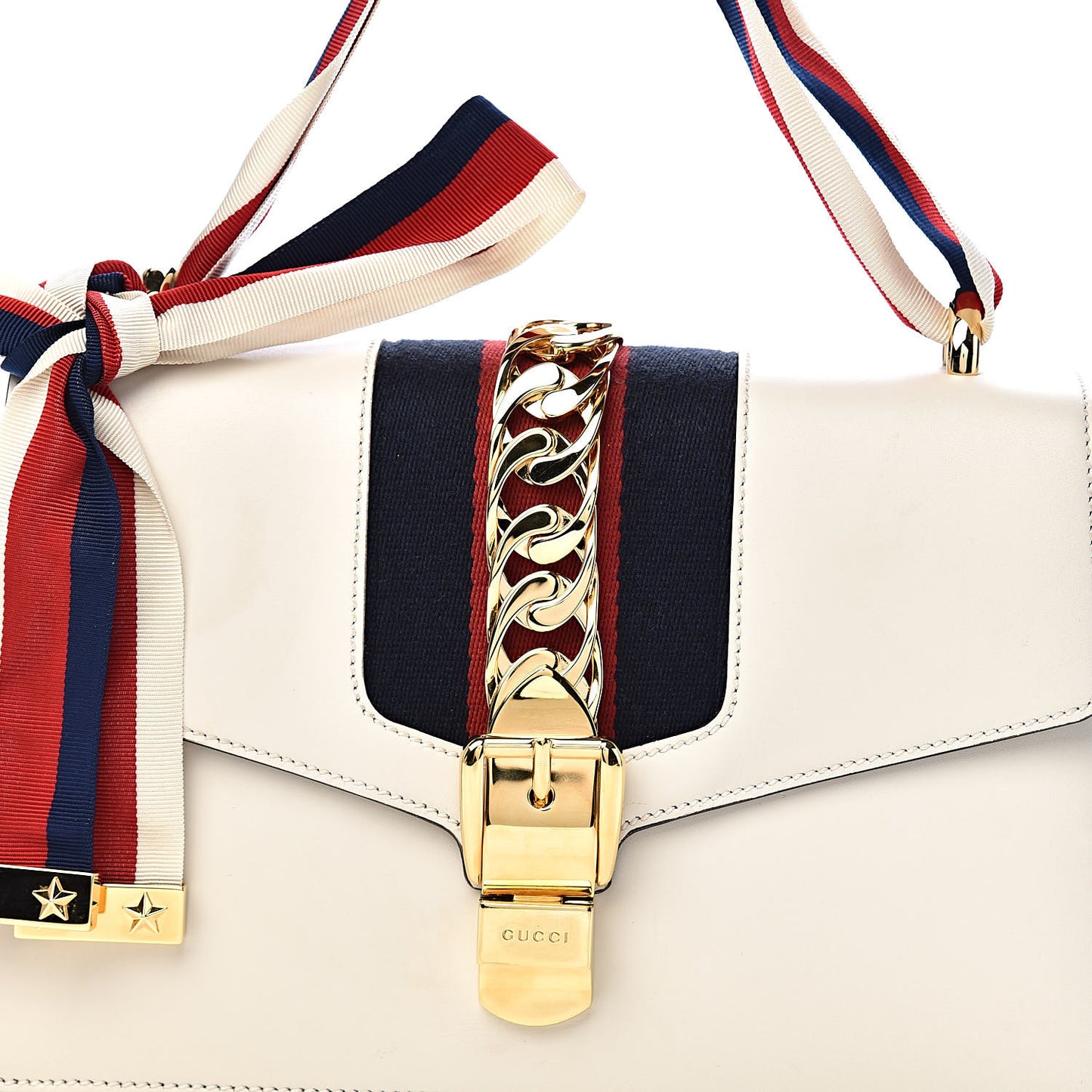 Calfskin Small Sylvie Shoulder Bag Off White