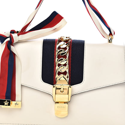 Gucci Calfskin Small Sylvie Shoulder Bag Off White 15 of 15