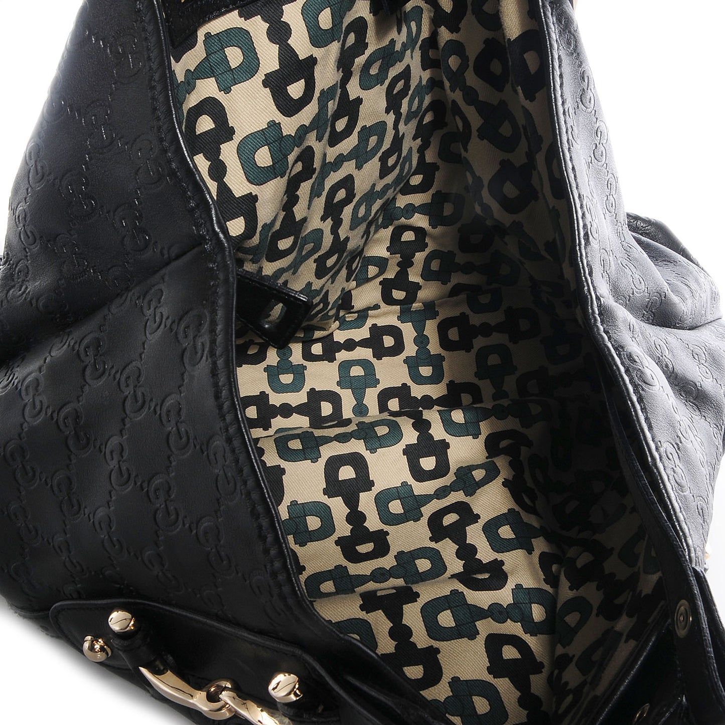 Guccissima Medium Pelham Shoulder Bag Black