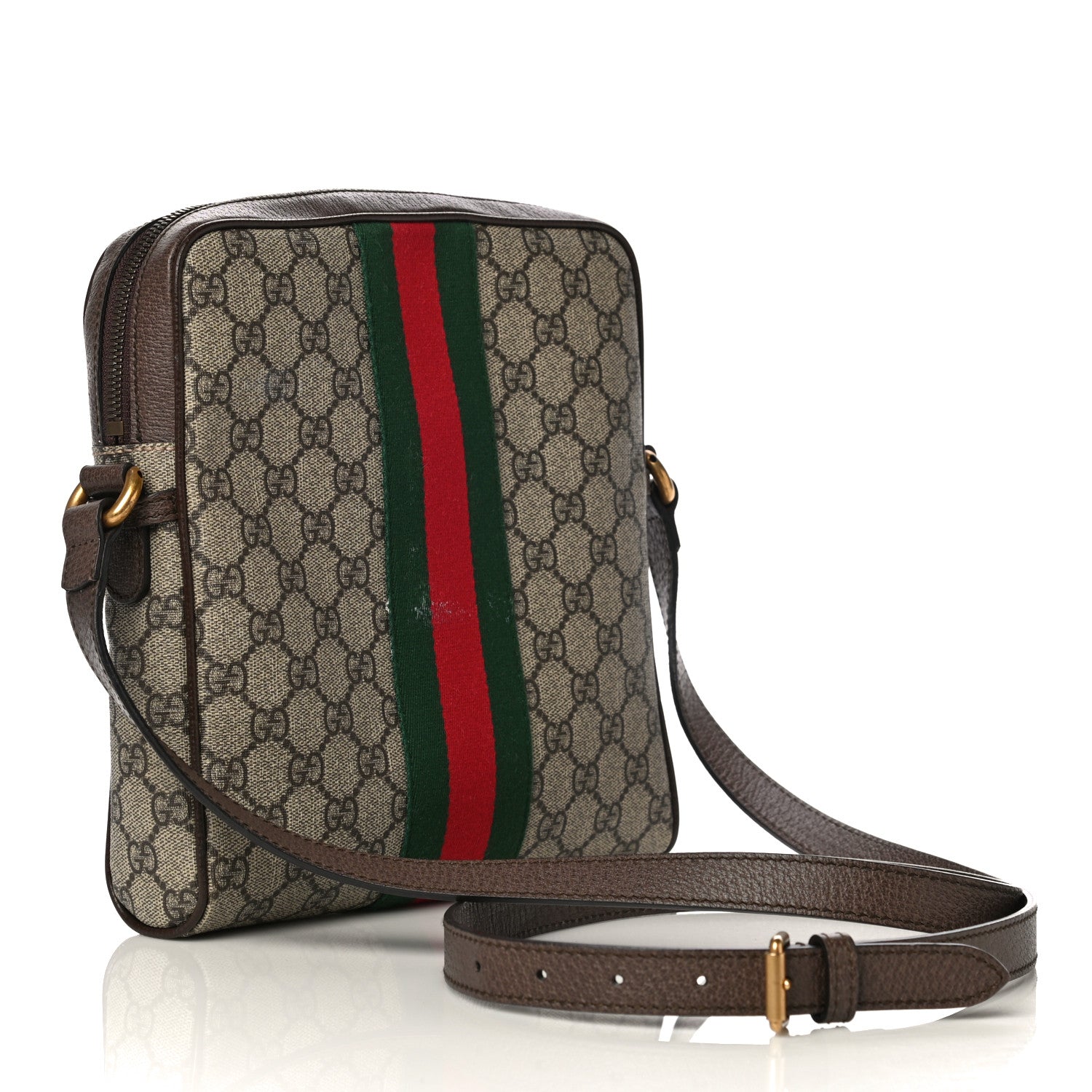 Gucci GG Supreme Monogram Web Small Ophidia Messenger Bag Brown 3 of 16