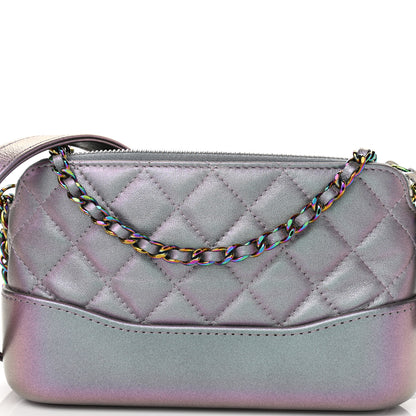 Chanel Iridescent Lambskin Calfskin Quilted Small Gabrielle Clutch With Chain Light Purple 9 of 11