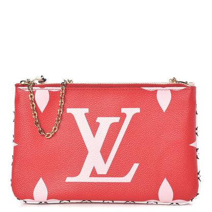 Louis Vuitton Monogram Giant Double Zip Pochette Rouge 1 of 10