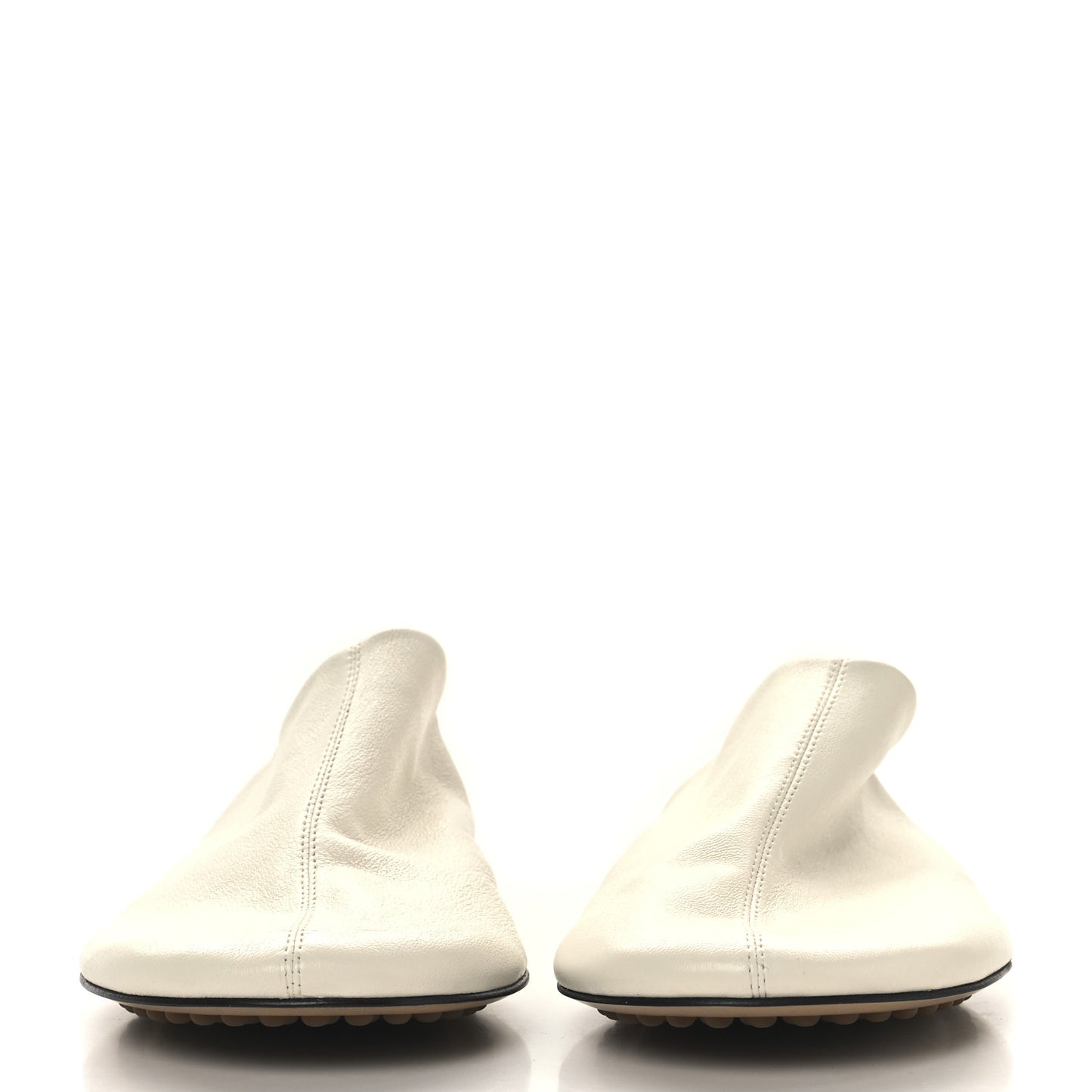 Nappa Dot Sock Mules 37 White