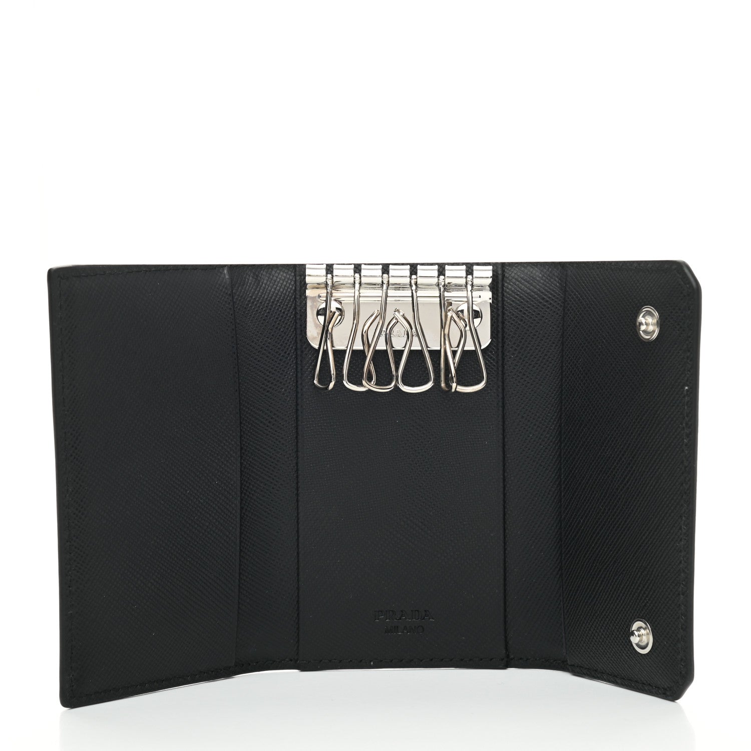 Prada Saffiano 6 Key Holder Black 5 of 8
